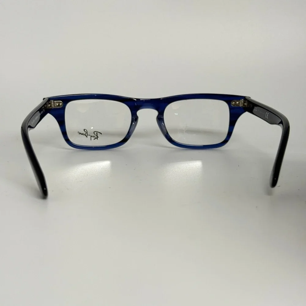 Ray Ban Burbank Jr RB9083V 3848 Blue Striped Eyeglass Frames 43-19 130 Kids